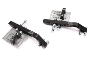 ADJUSTABLE FOOTREST SYSTEM with brake tie rod 350mm (PROVIDED WITHOUT PEDALS) - Praga