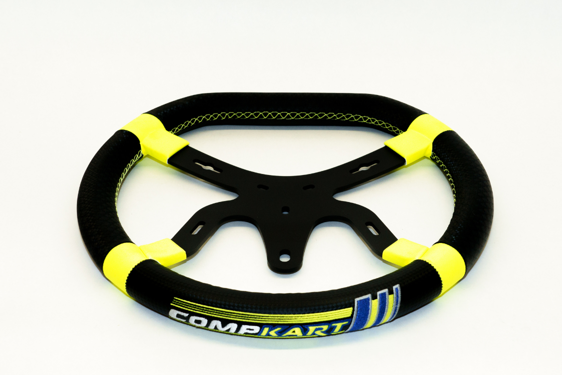 ALUM. STEERING WHEEL 330 LEATHER M6 J3