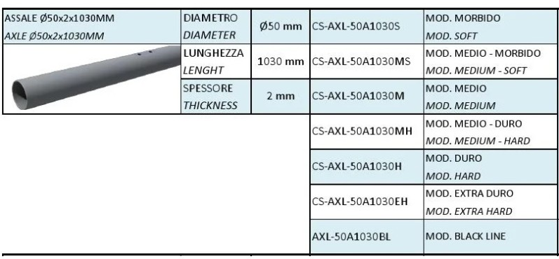 OK AXLE Ø50x2x1030MM (with CIK-FIA sticker) - PRAGA IPK Rear Axle