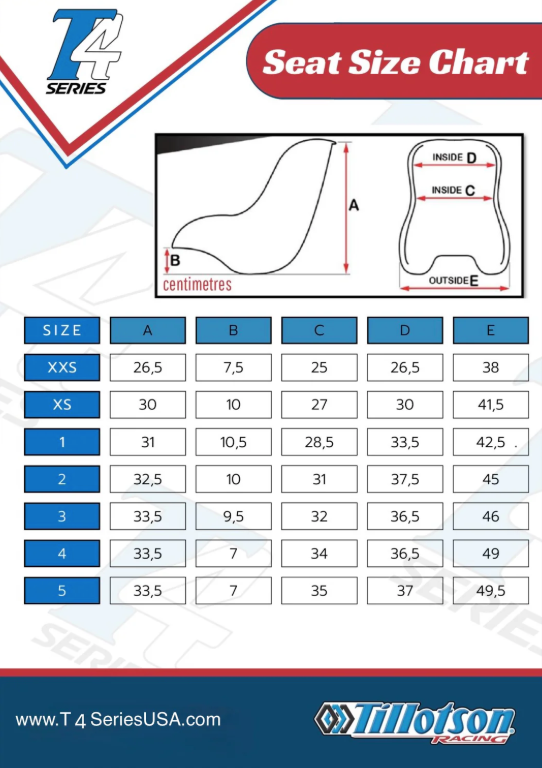 Tillotson T4 - Racing Seat - Mini - Junior - Senior