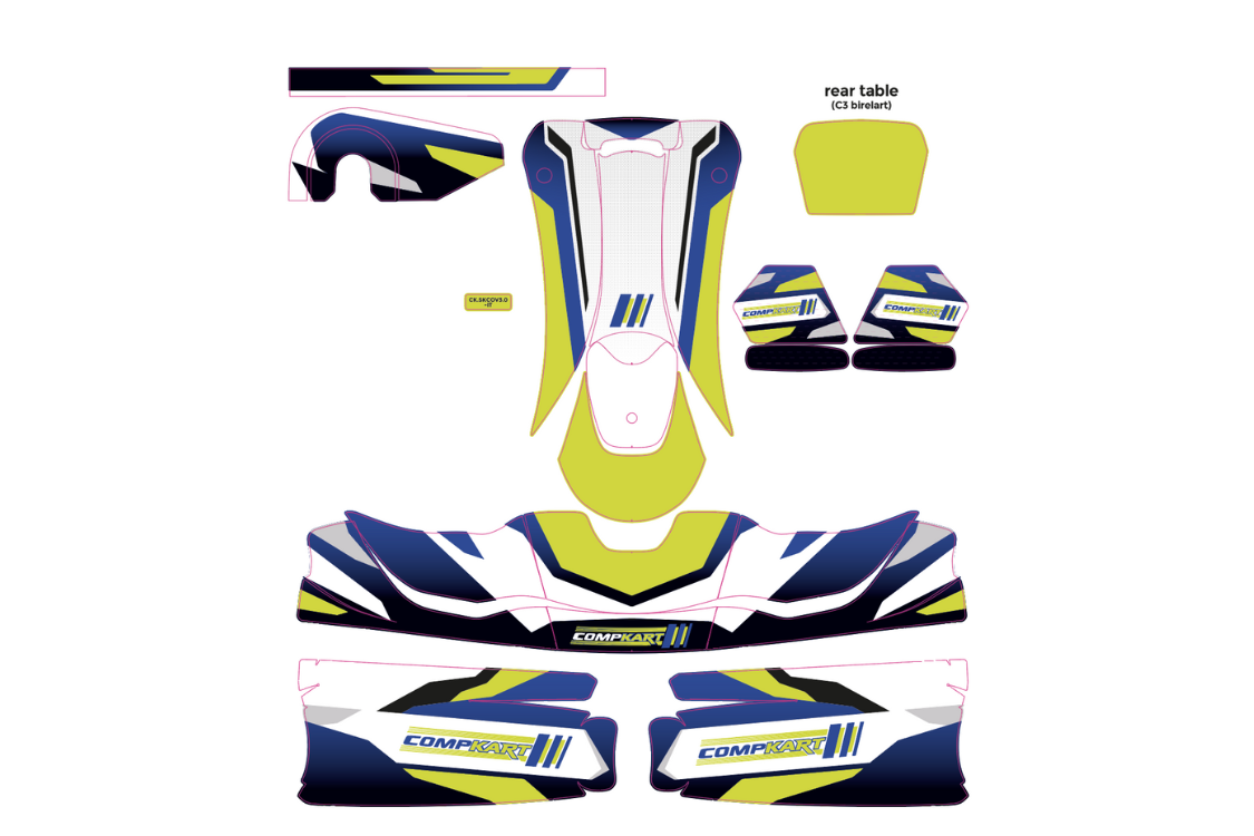 COMPLETE STICKERS - COVERT 3.0/4R - FR. POD 507, PANEL 508,  FL E