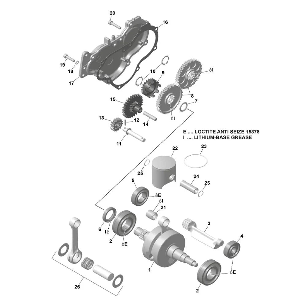 PISTON PIN 15X10/12,5X45,6 - Rotax